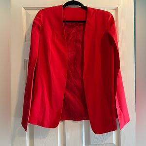 Red cape style blazer